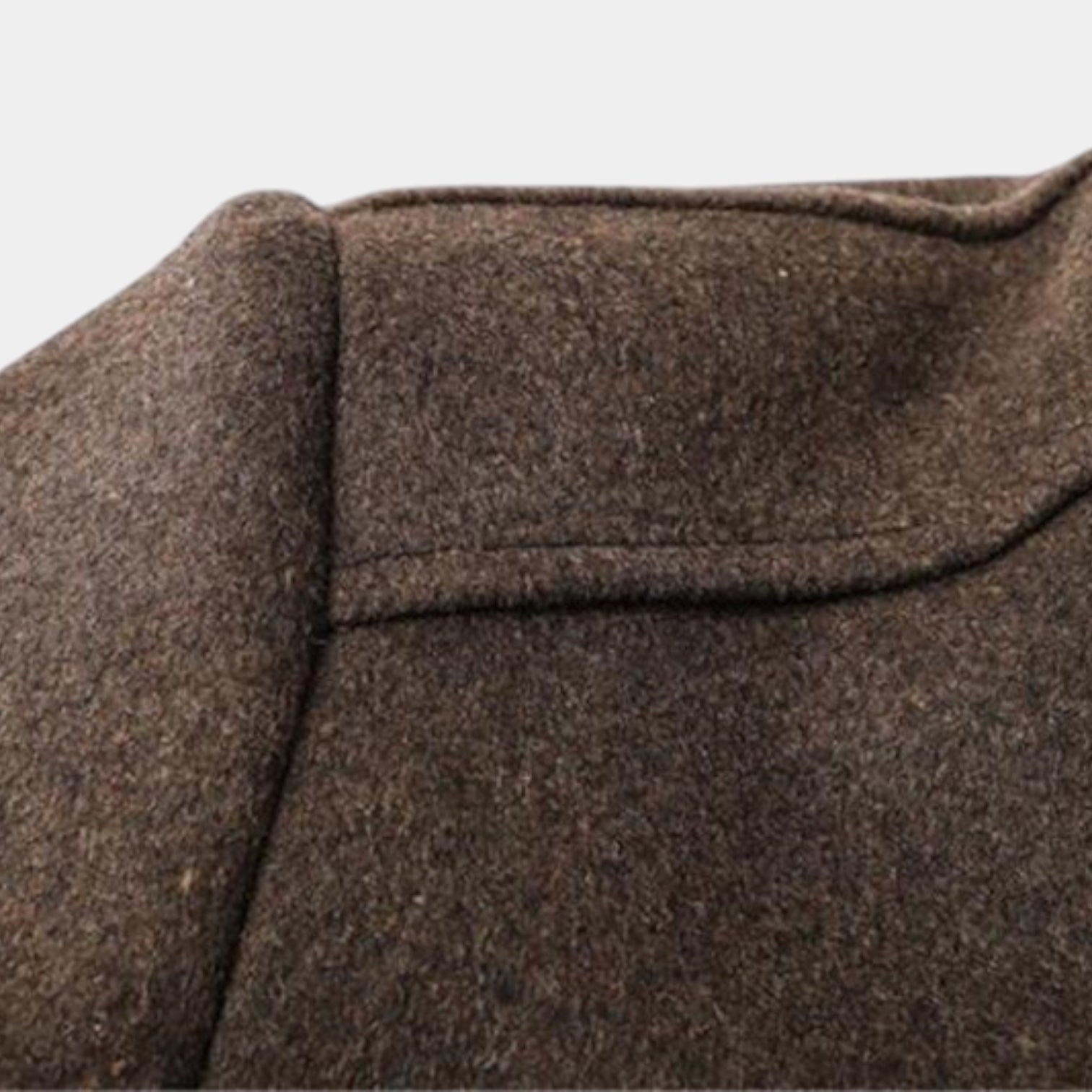 Manteau pour homme en mélange de laine à col montant