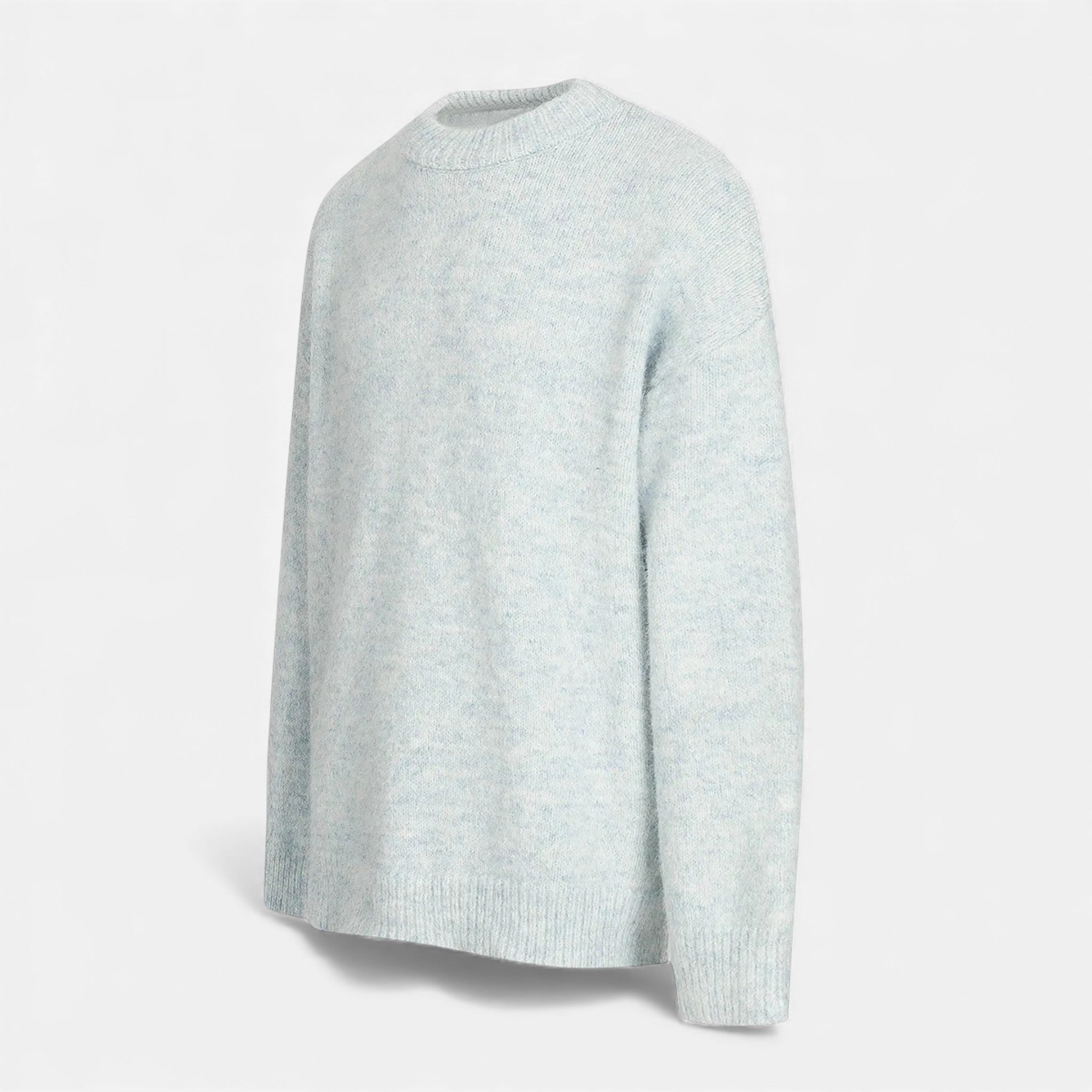 Pull homme à col rond effet laine