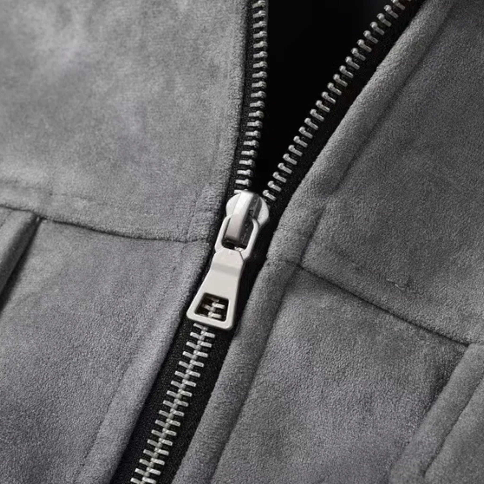 Veste en daim pour homme à coupe ample