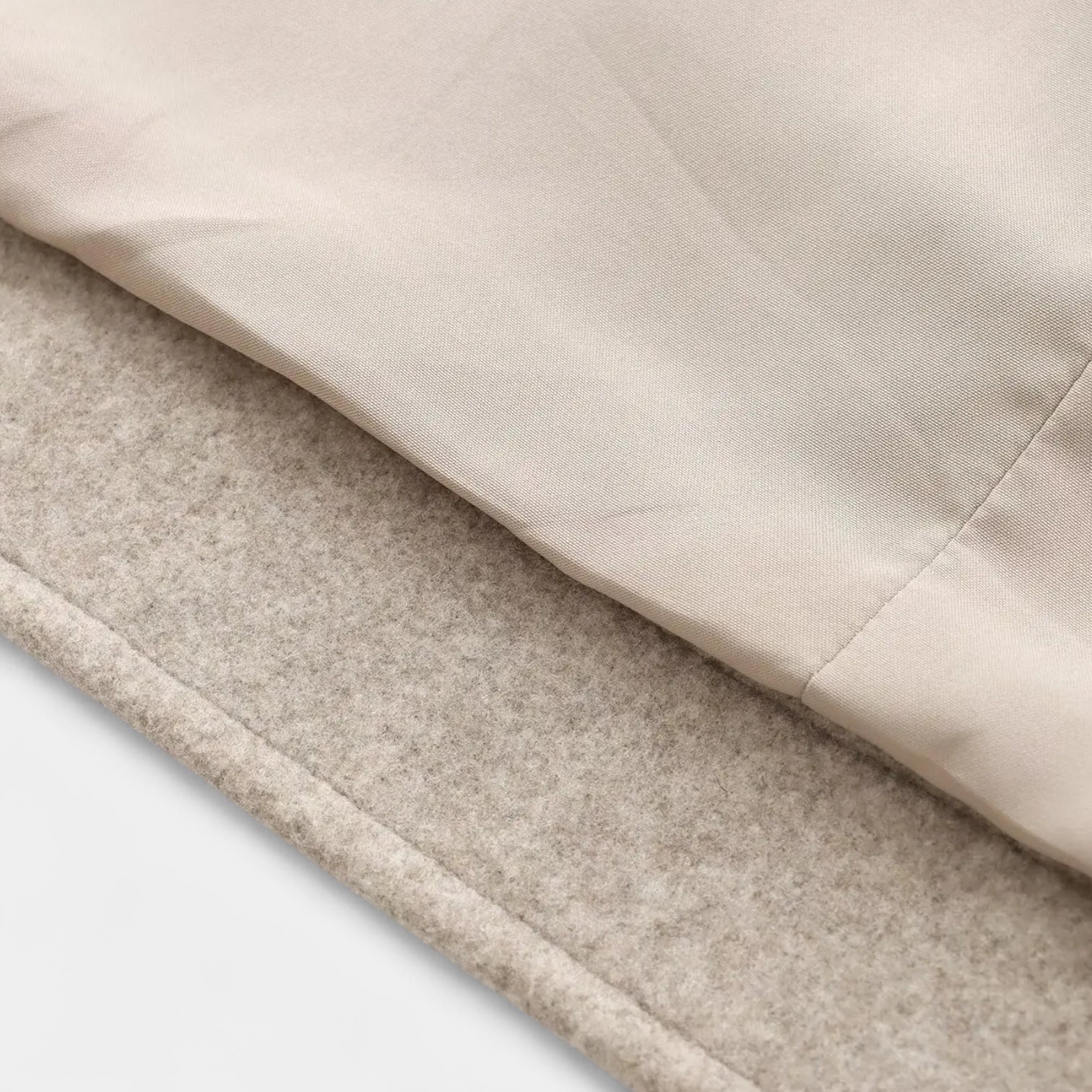 Veste courte zippée en laine mélangée pour femmes, à col chemise