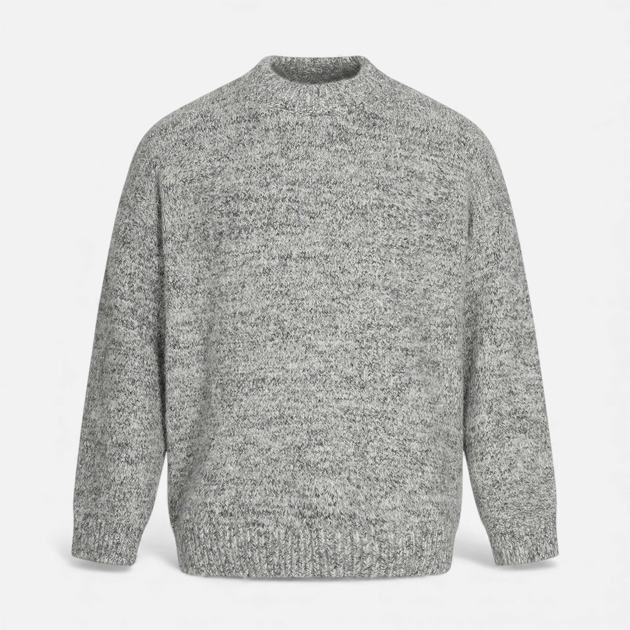 Pull homme à col rond effet laine