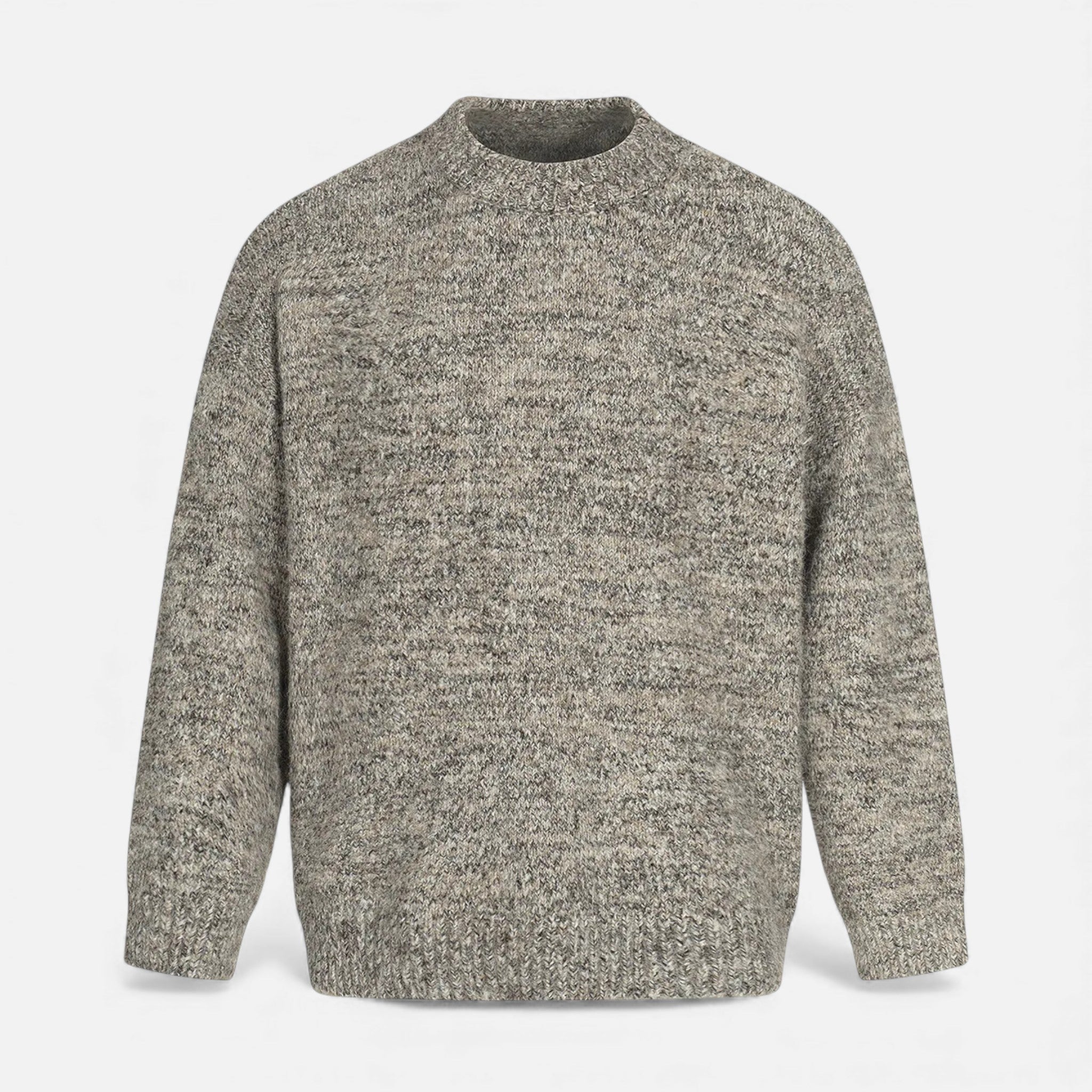 Pull homme à col rond effet laine