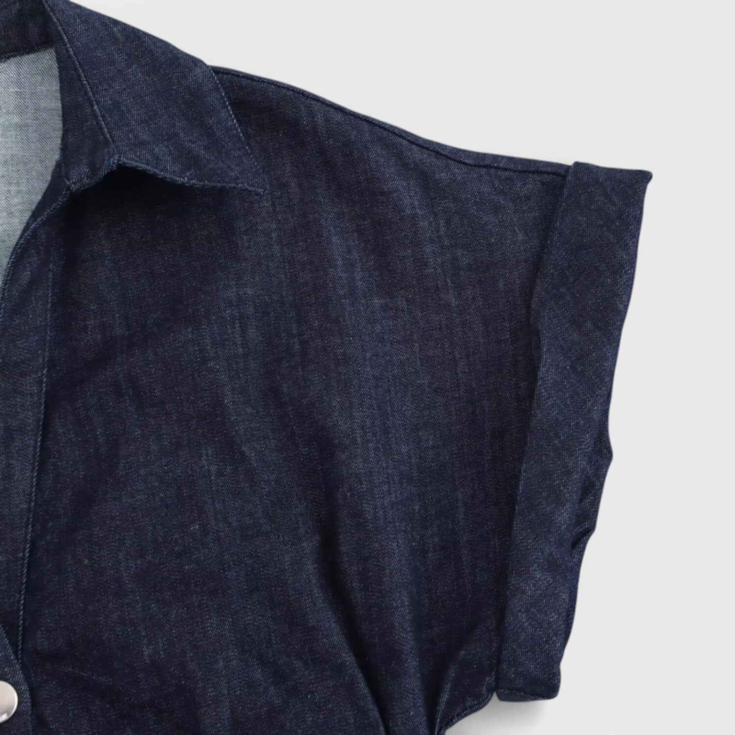 Robe midi en denim à boutons sur le devant pour femmes