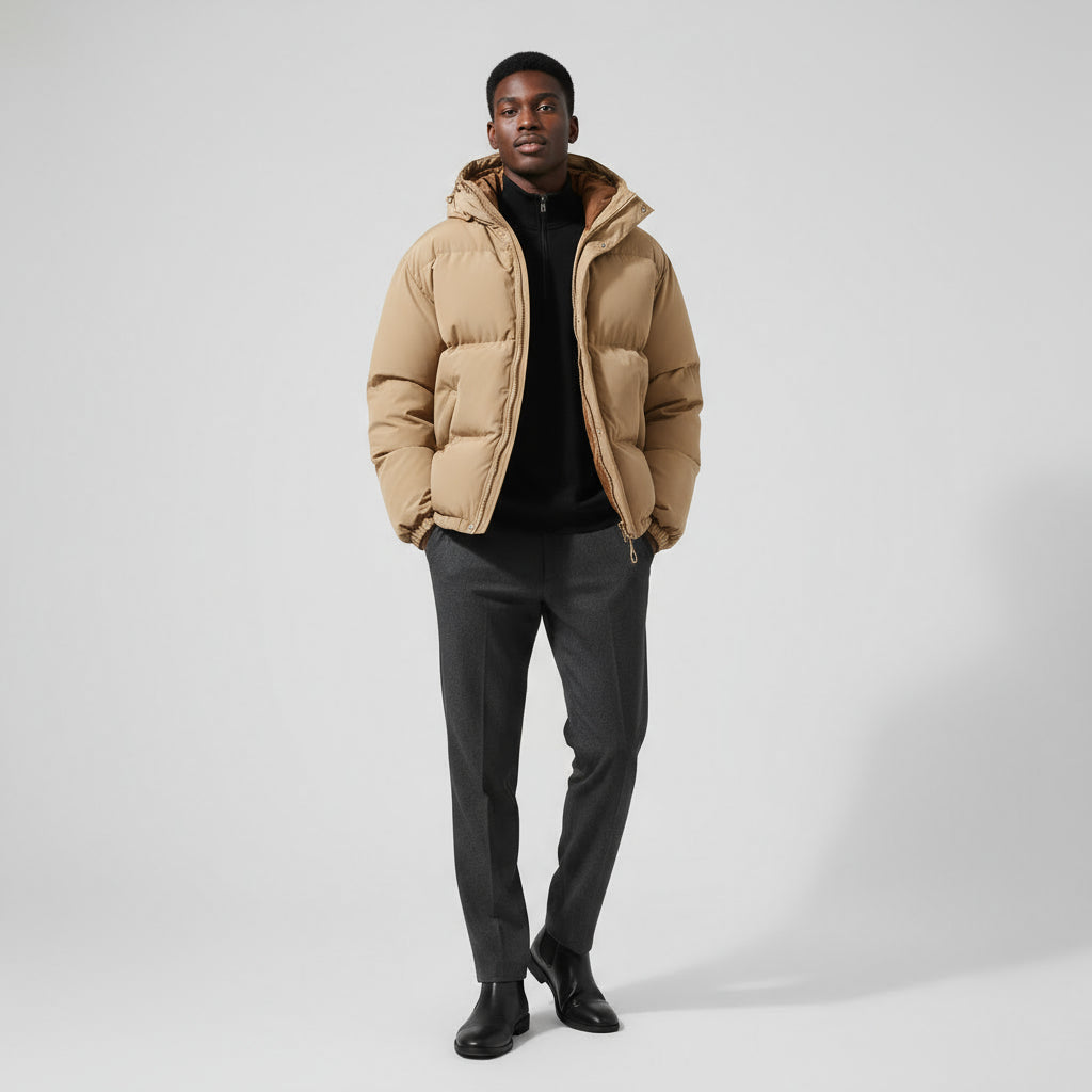 Doudoune pour homme en duvet – Imperméable et coupe-vent