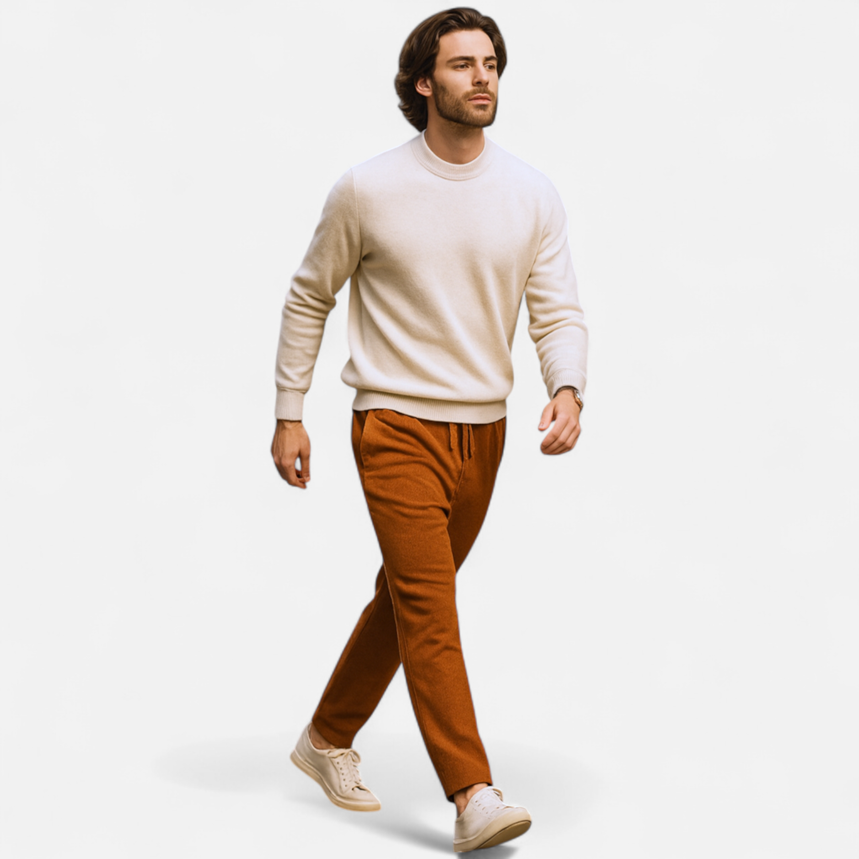 Pantalon tricoté en laine mérinos pour homme