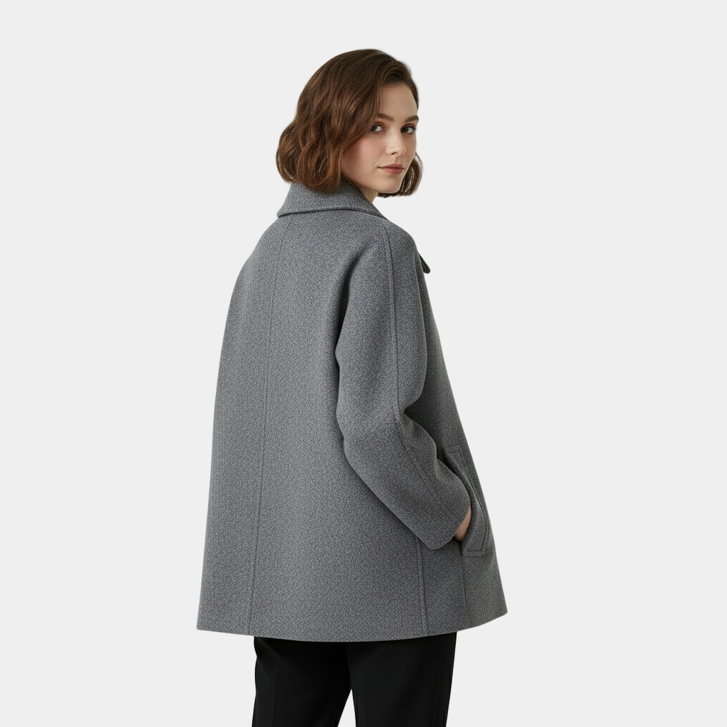 Manteau doux en laine mélangée pour femme