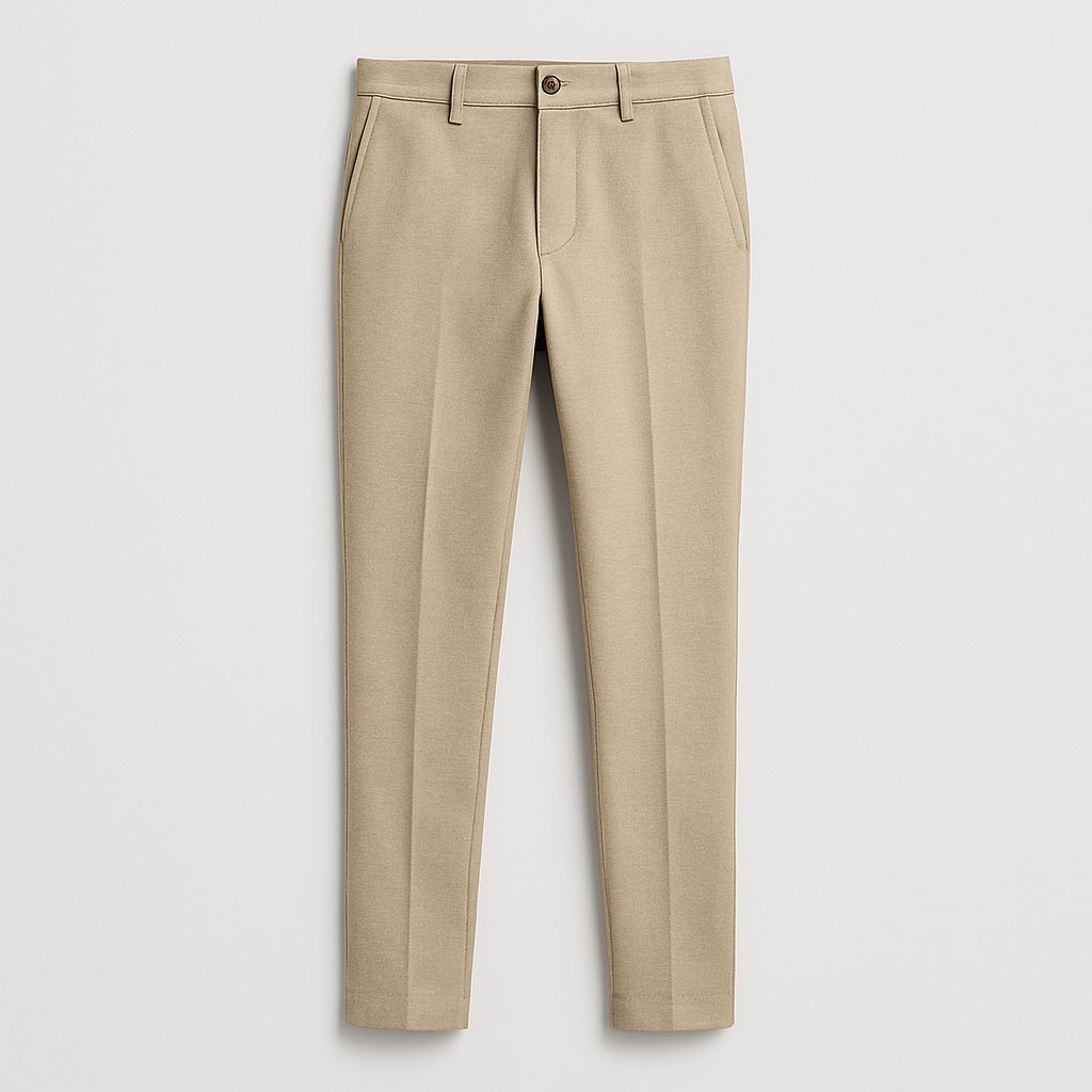 Pantalon pour homme à jambe droite, taillé sur mesure, taille élastique