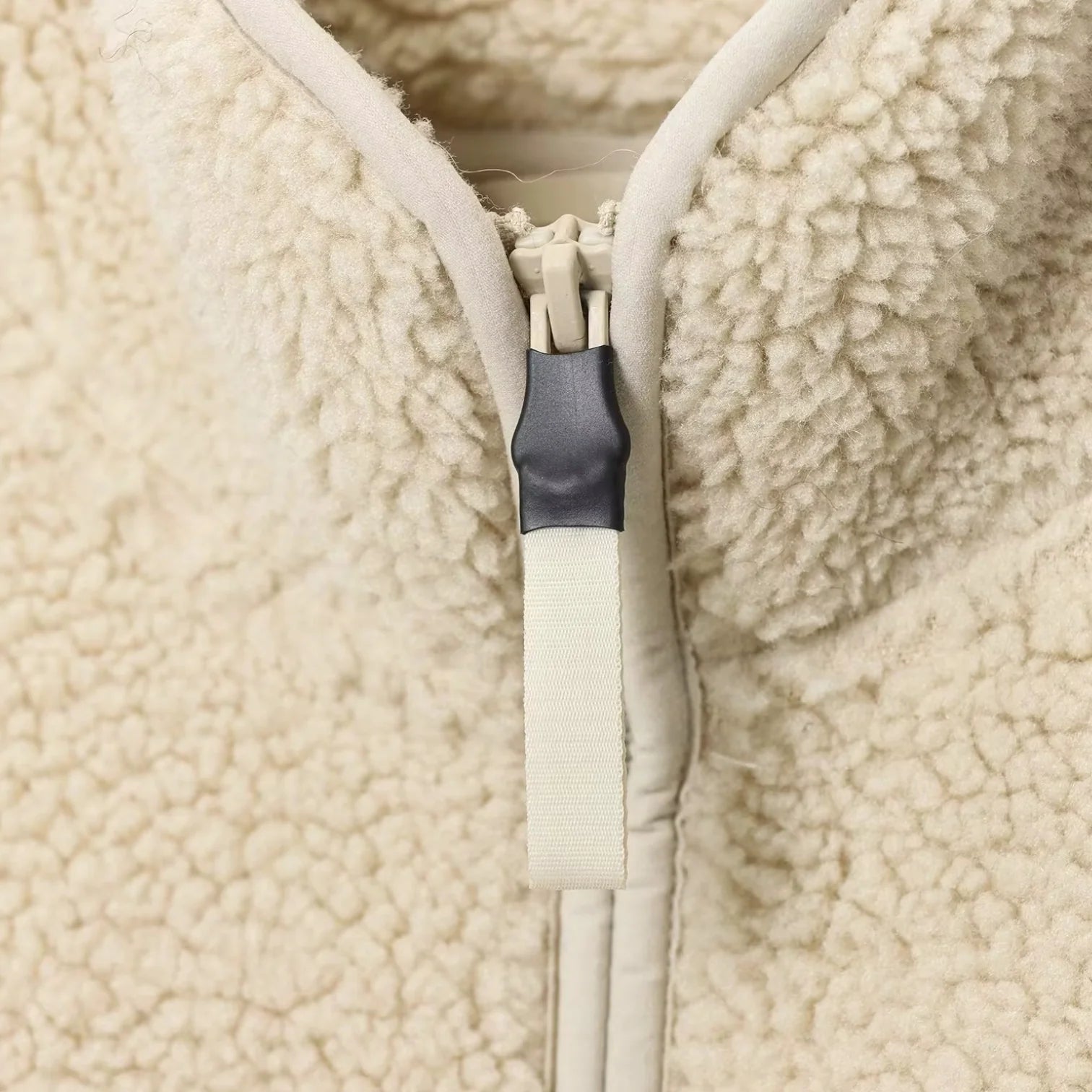Sweat-shirt en polaire Sherpa pour femmes - pull à demi-zip
