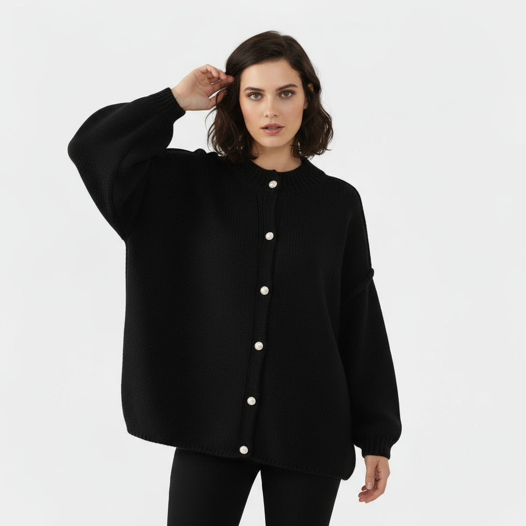 Cardigan oversize en maille douce pour femmes