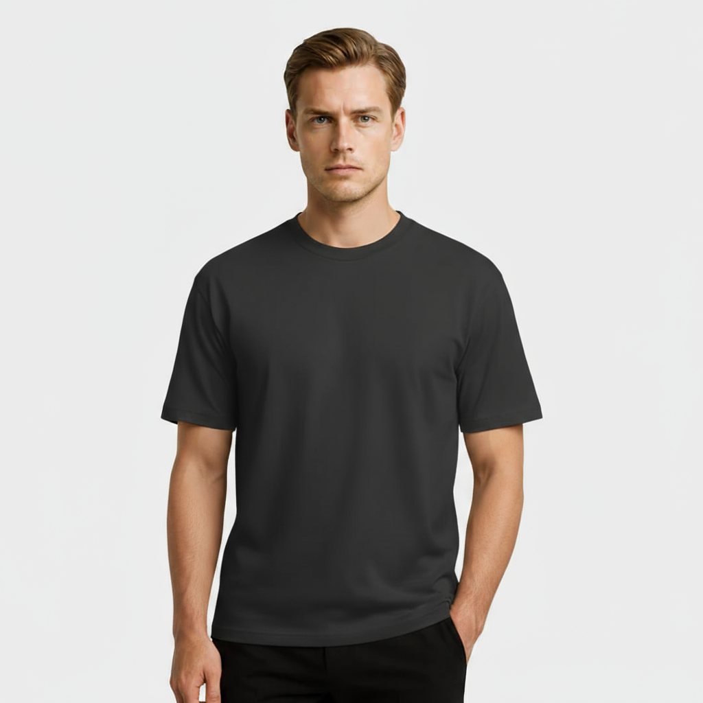 T-shirt essentiel pour homme – manches courtes, col rond