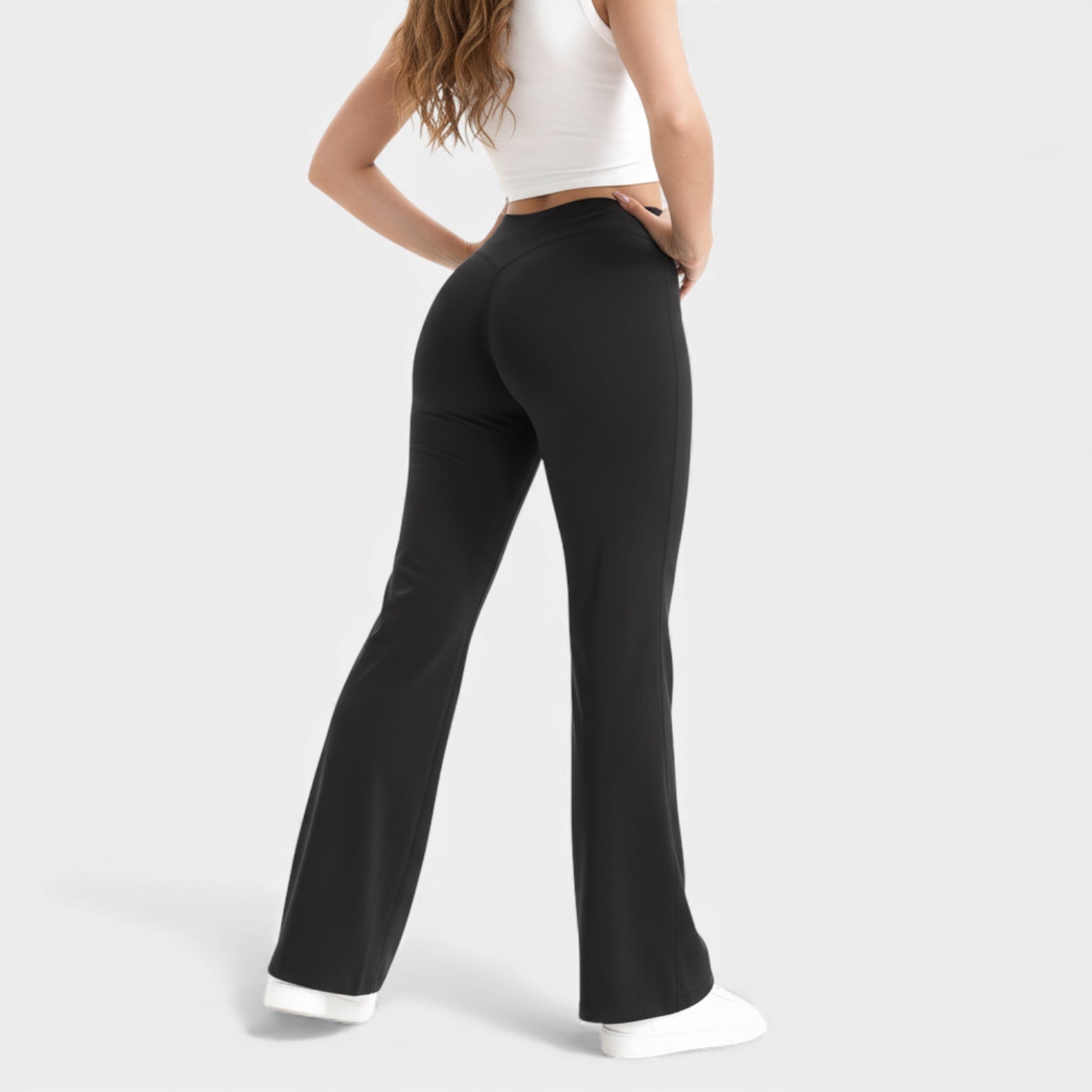 Leggings évasés à taille haute pour femmes – stretch sculptant