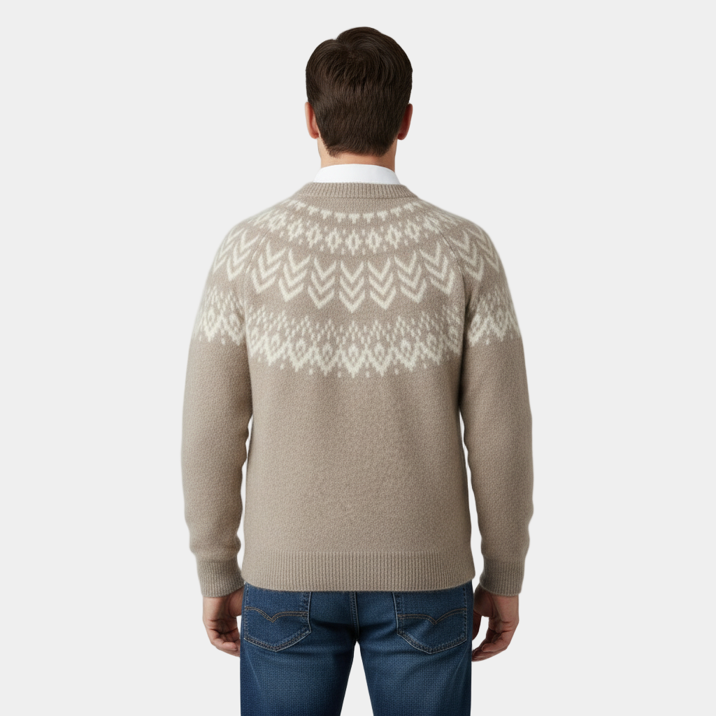 Pull de Noël en laine mérinos pour homme