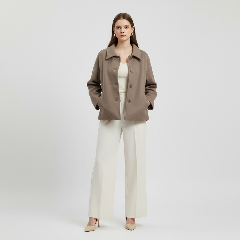 Manteau court pour femme jusqu'aux hanches