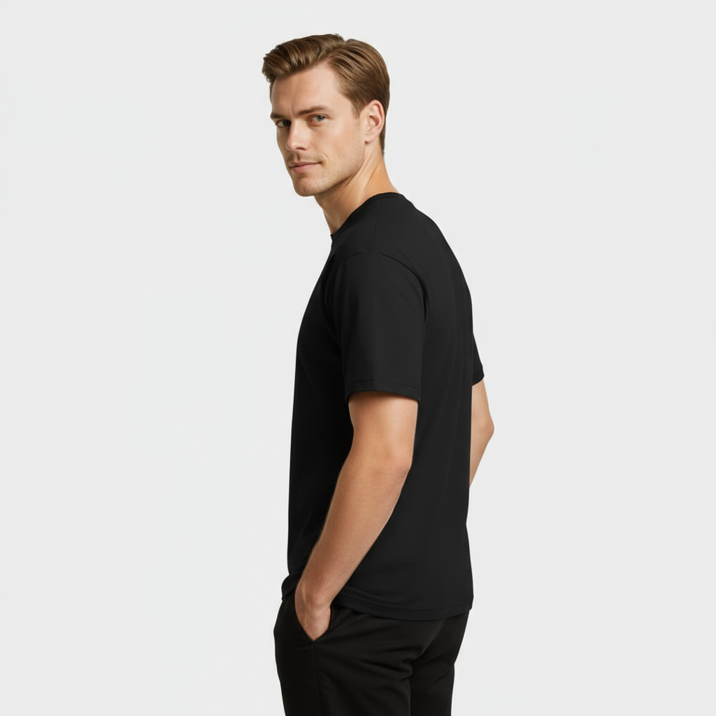 T-shirt essentiel pour homme – manches courtes, col rond