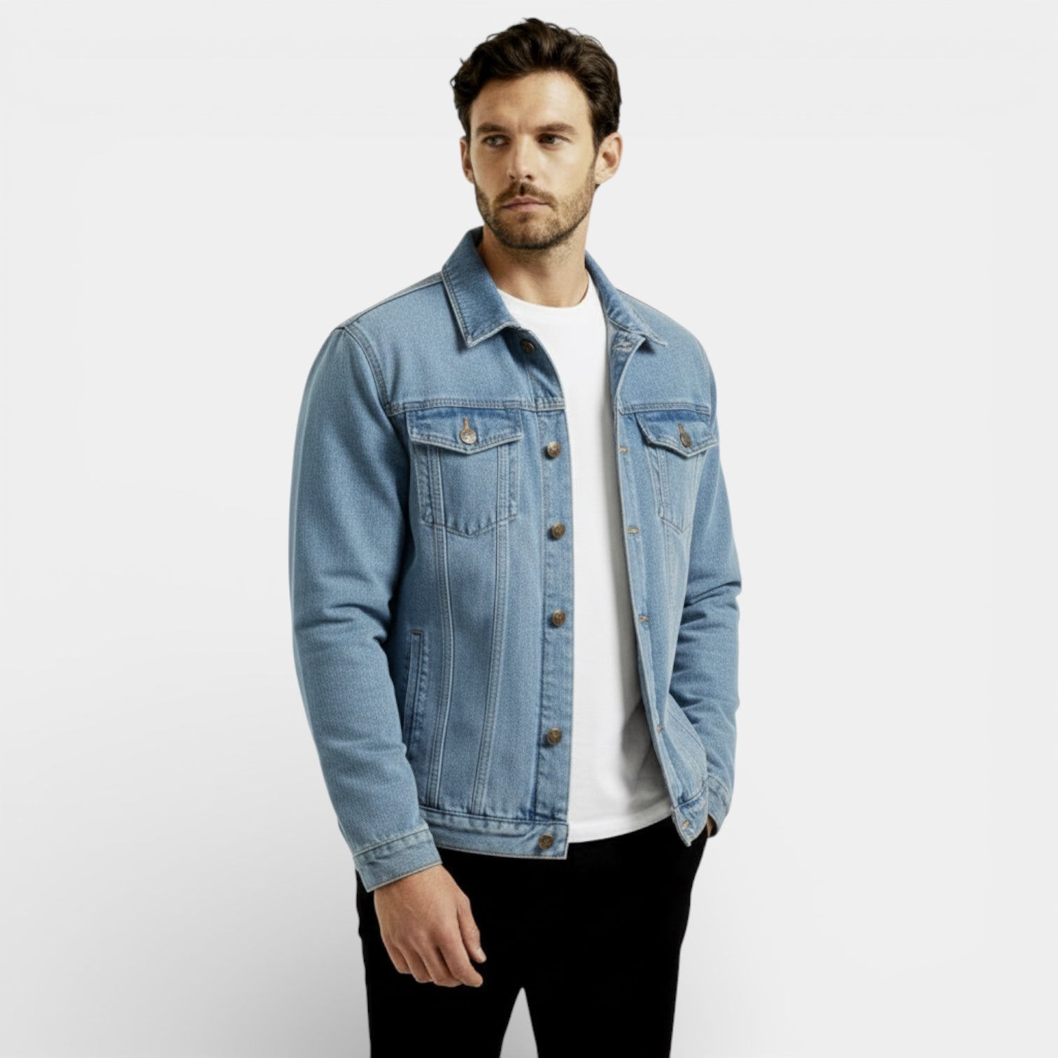 Veste en jean classique pour homme – coupe régulière