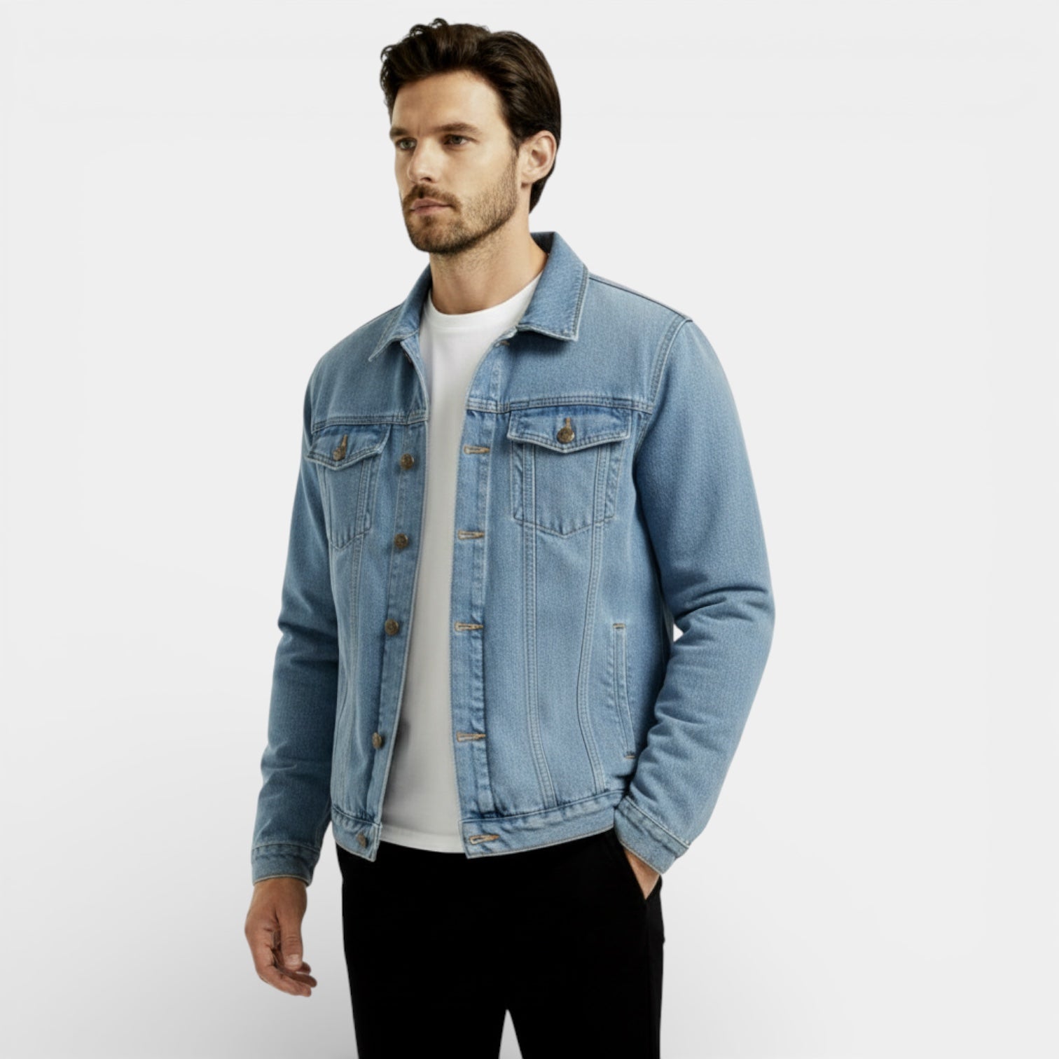 Veste en jean classique pour homme – coupe régulière