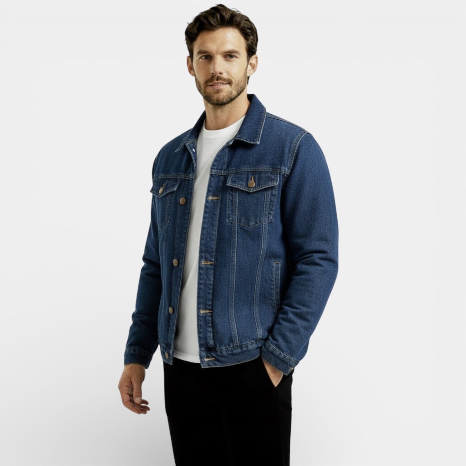 Veste en jean classique pour homme – coupe régulière
