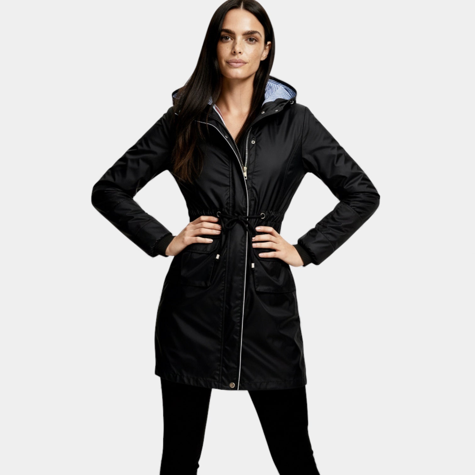 Parka imperméable à capuche pour femmes – manteau de pluie