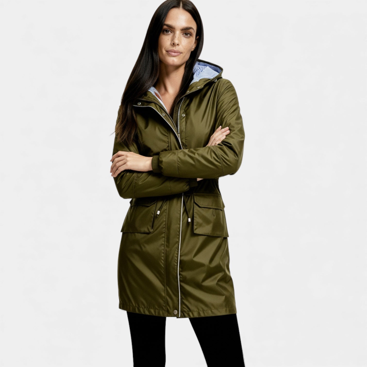 Parka imperméable à capuche pour femmes – manteau de pluie