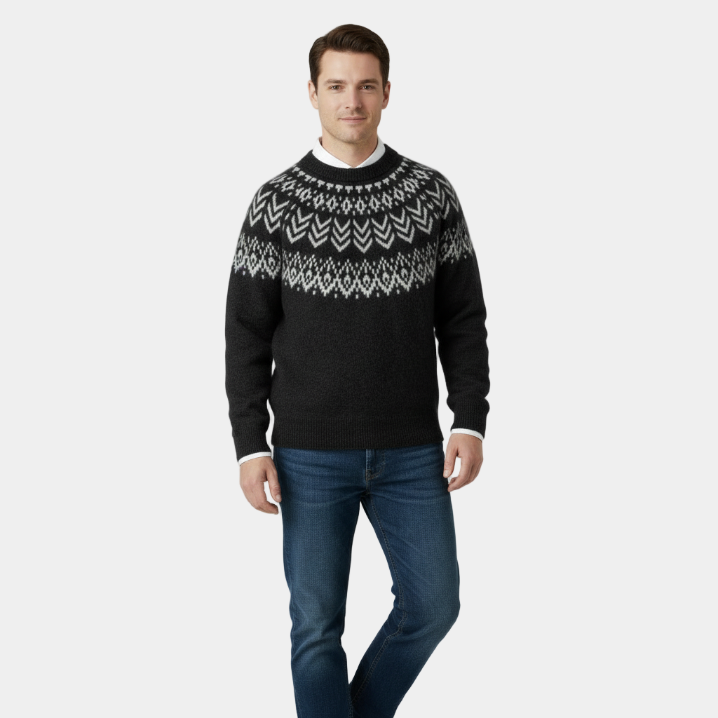 Pull de Noël en laine mérinos pour homme