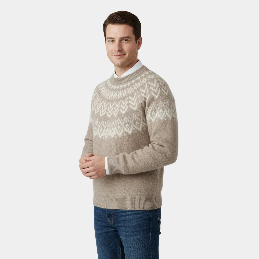 Pull de Noël en laine mérinos pour homme