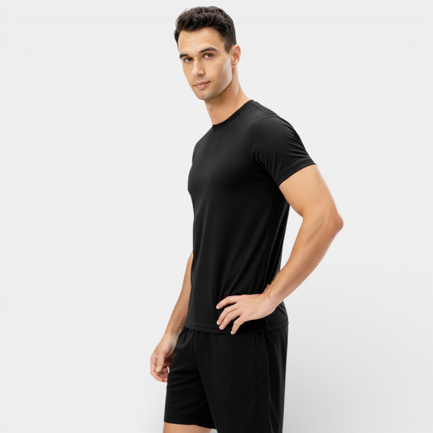 T-shirt de performance à manches courtes pour hommes – coupe athlétique, tee d'entraînement