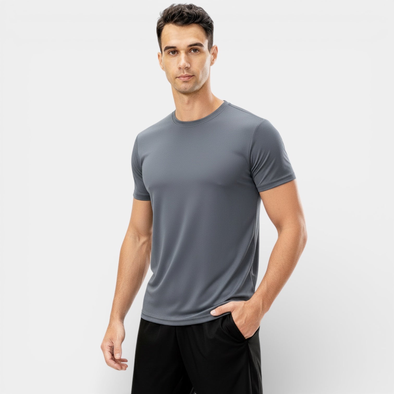 T-shirt de performance à manches courtes pour hommes – coupe athlétique, tee d'entraînement
