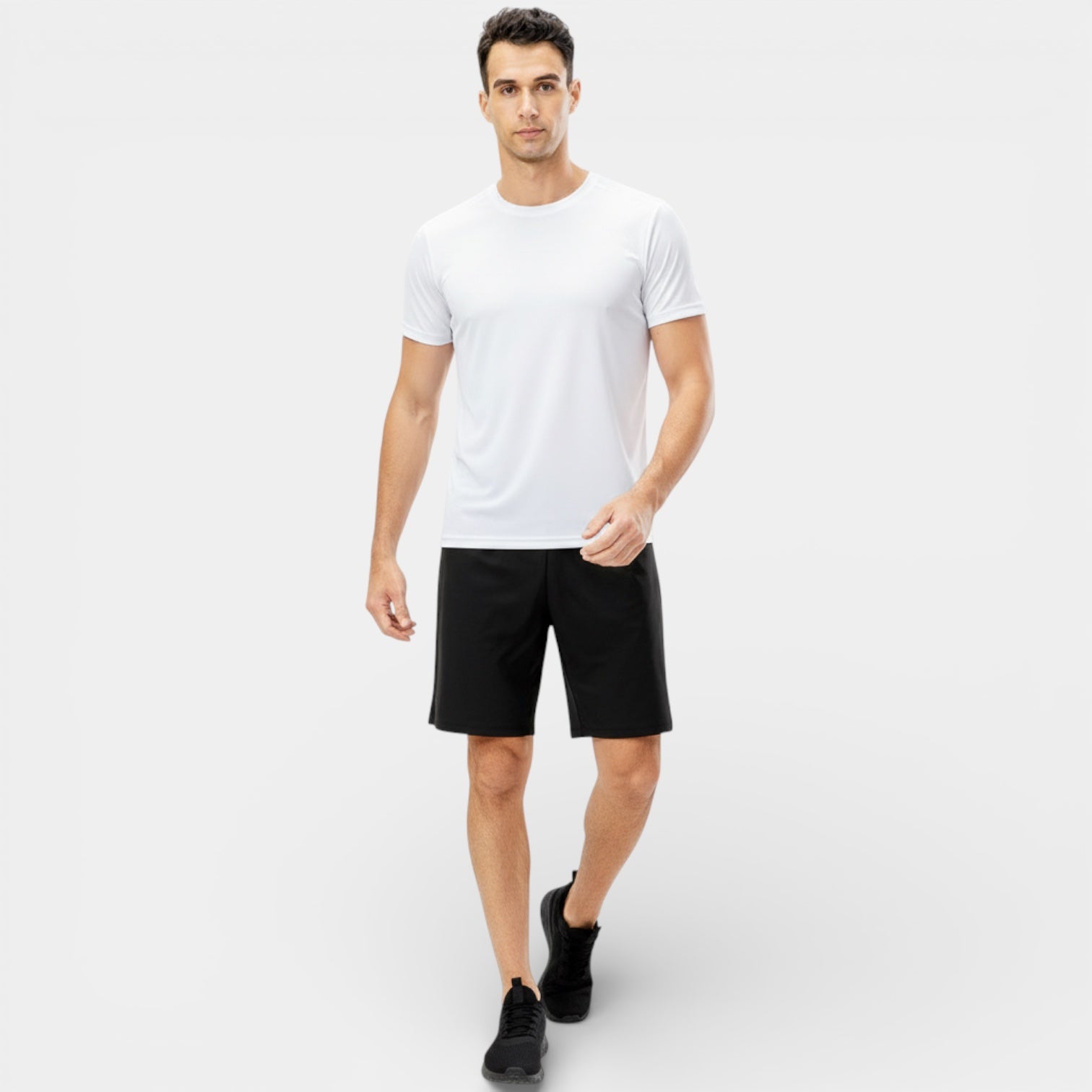 T-shirt de performance à manches courtes pour hommes – coupe athlétique, tee d'entraînement