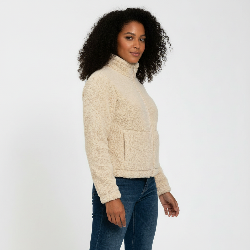 Veste polaire à fermeture éclair sur toute la longueur pour femmes