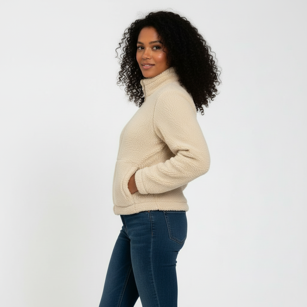 Veste polaire à fermeture éclair sur toute la longueur pour femmes