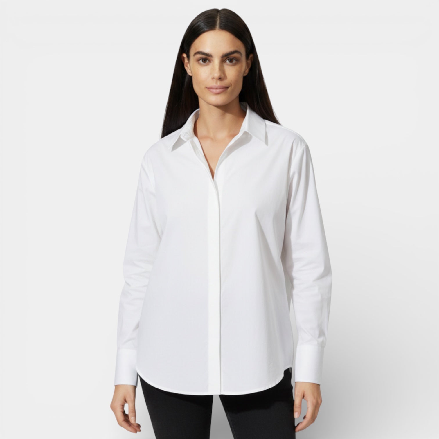 Chemise décontractée à boutons pour femmes, essentielle –