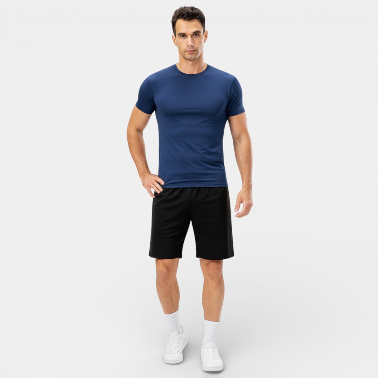 T-shirt de performance à manches courtes pour hommes – coupe athlétique, tee d'entraînement