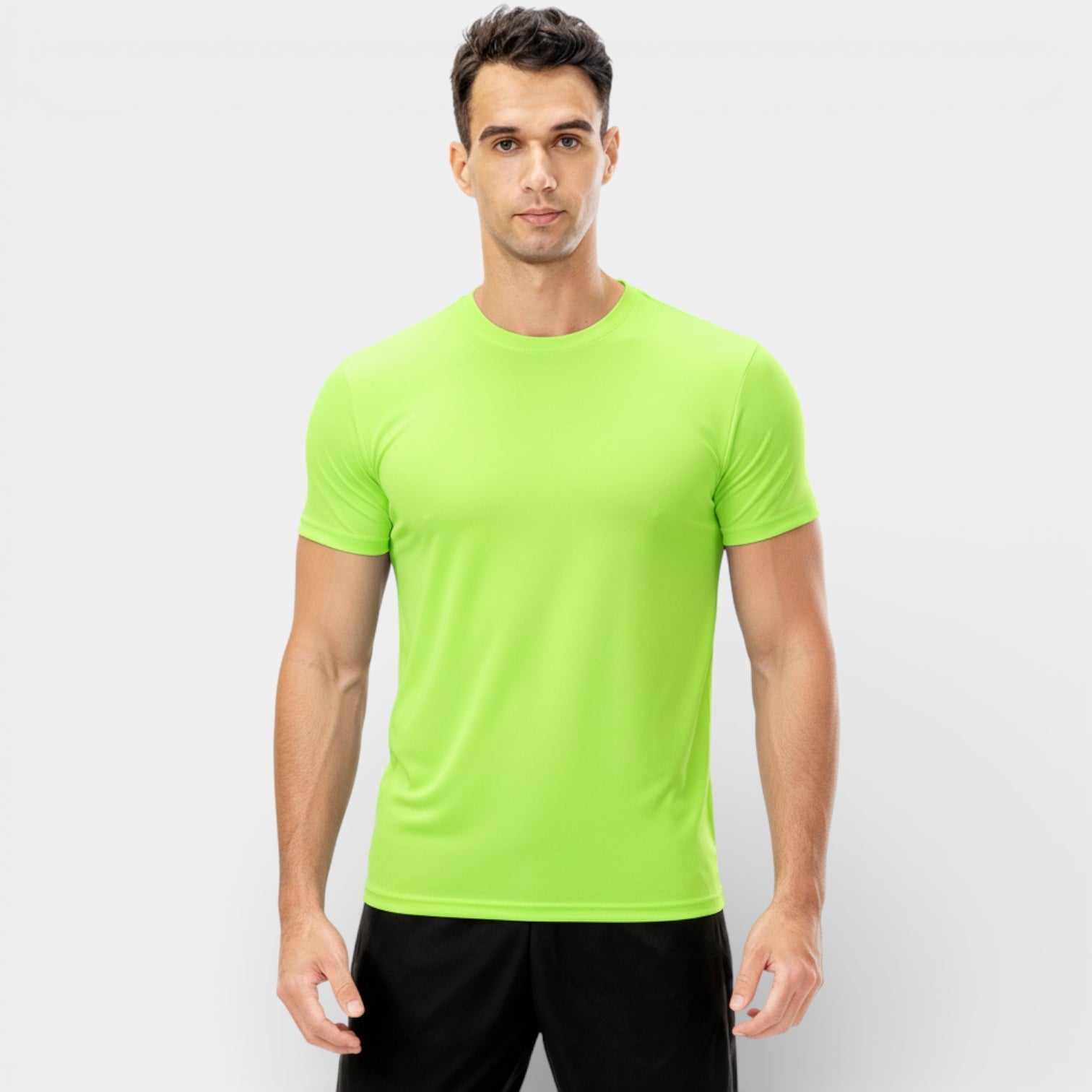 T-shirt de performance à manches courtes pour hommes – coupe athlétique, tee d'entraînement