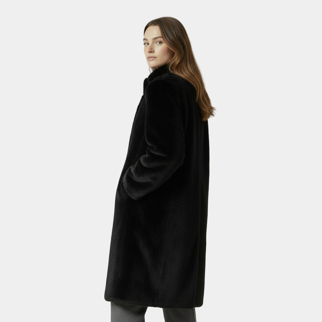 Manteau long en fausse fourrure de vison pour femmes