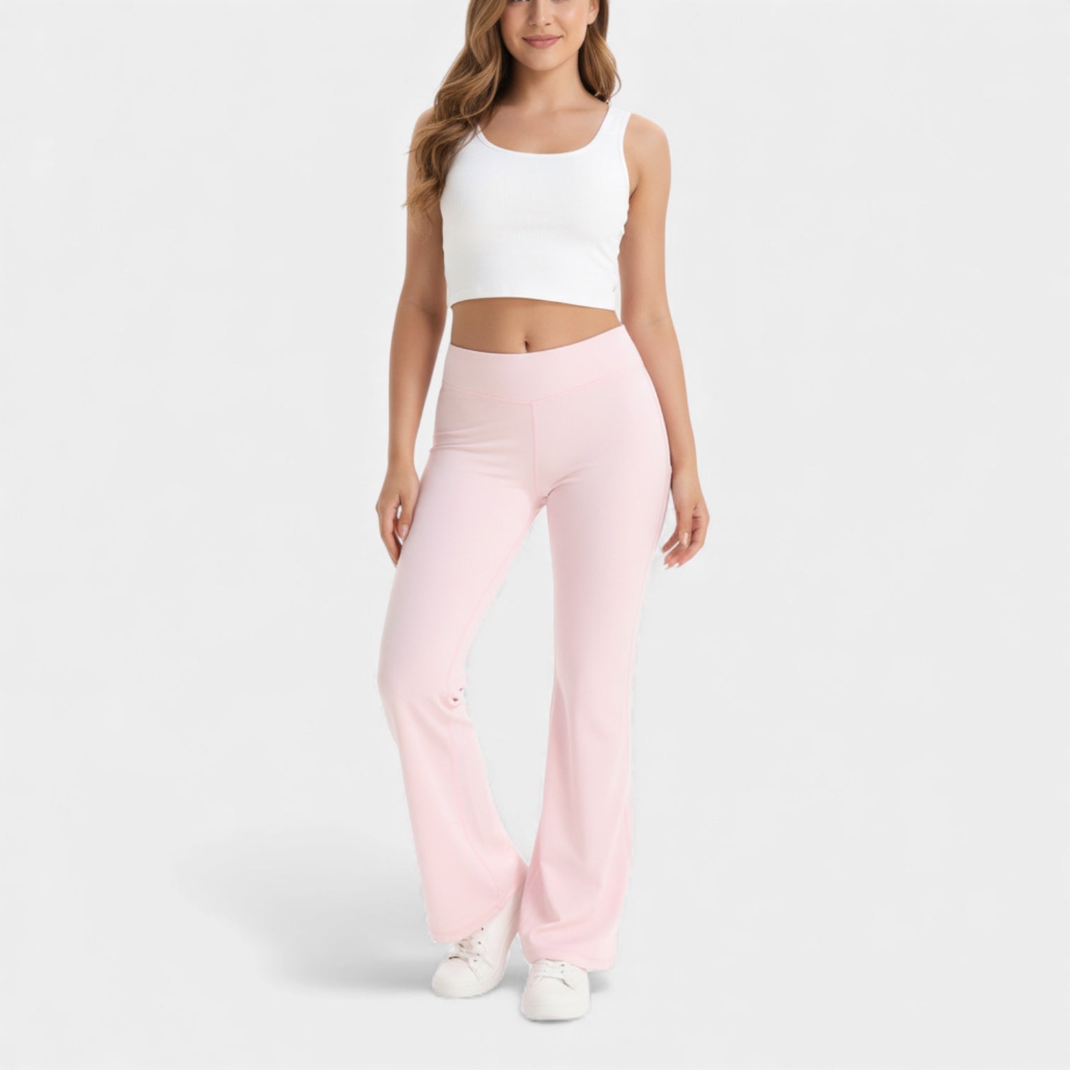 Leggings évasés à taille haute pour femmes – stretch sculptant