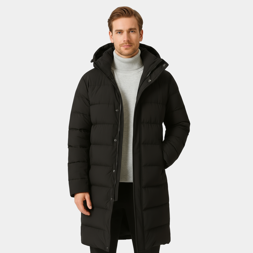 Parka longue en duvet pour homme