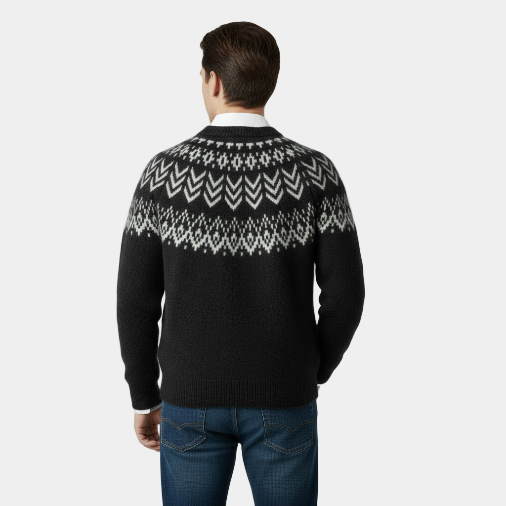 Pull de Noël en laine mérinos pour homme