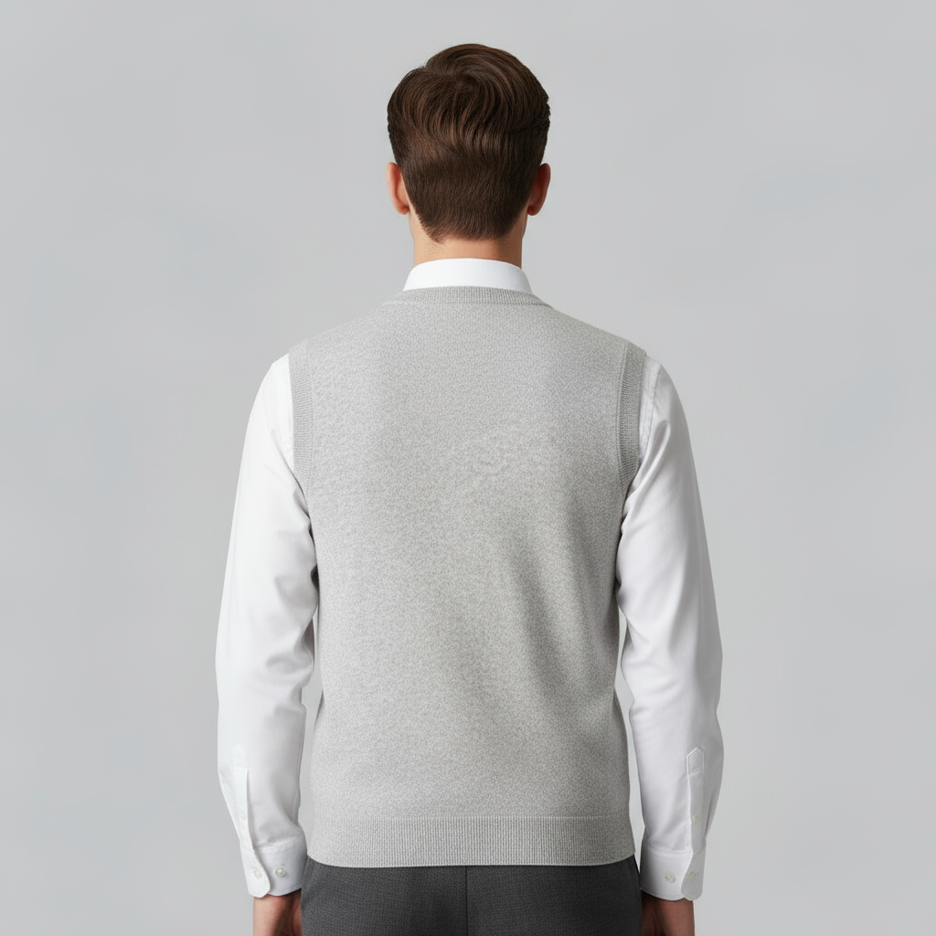 Gilet en cachemire pour homme à col en V – sans manches