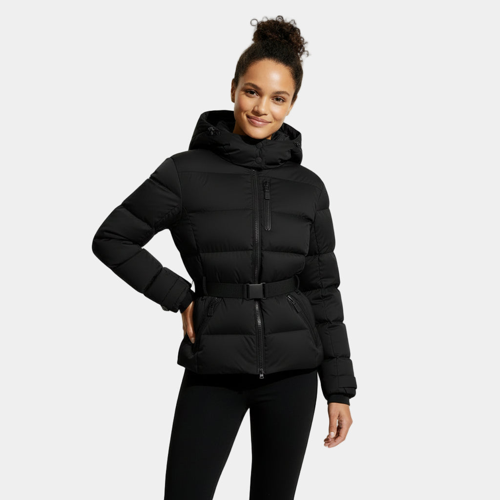 Doudoune matelassée ceinturée pour femme - Manteau d'hiver