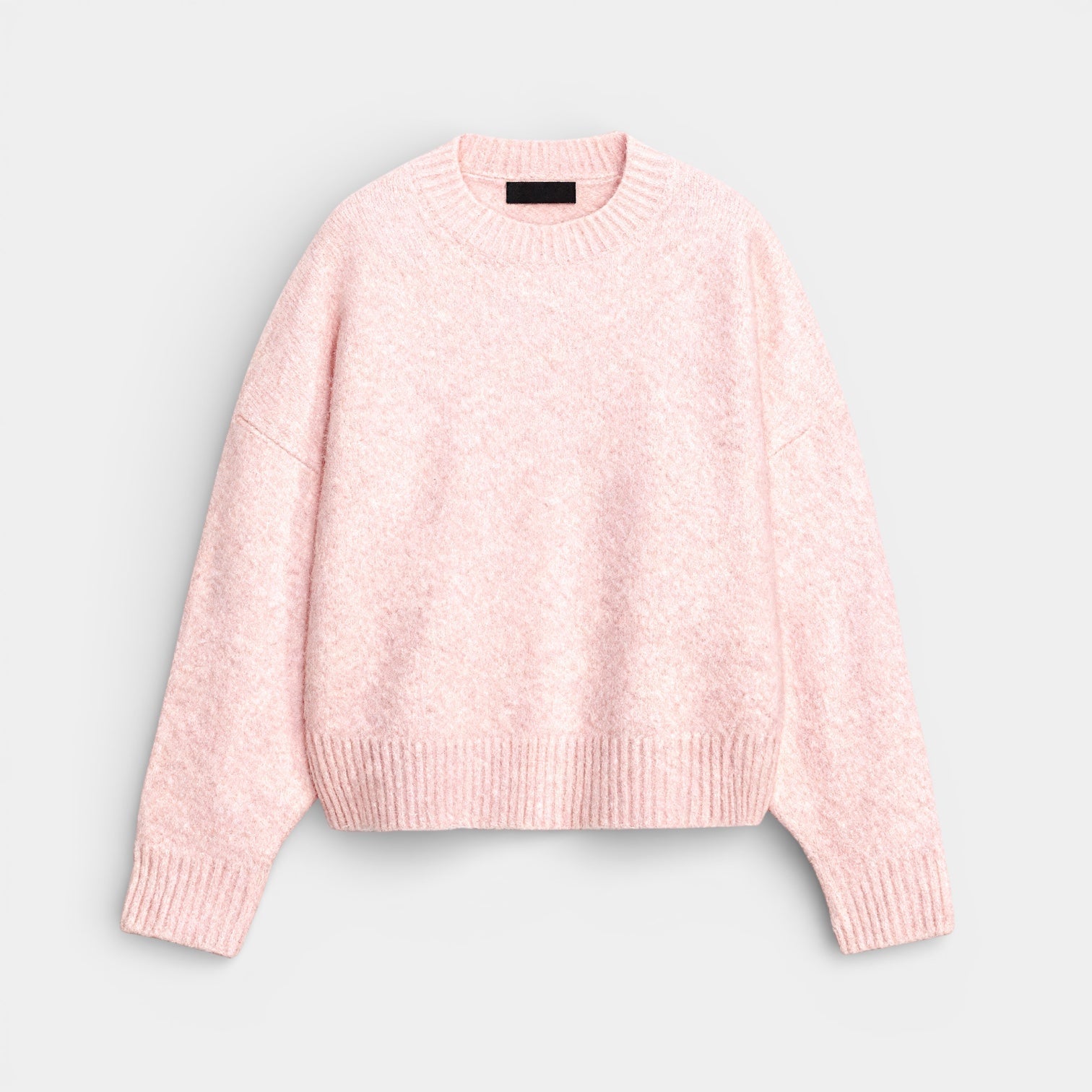 Pull femme en mélange de laine, col rond, coupe décontractée