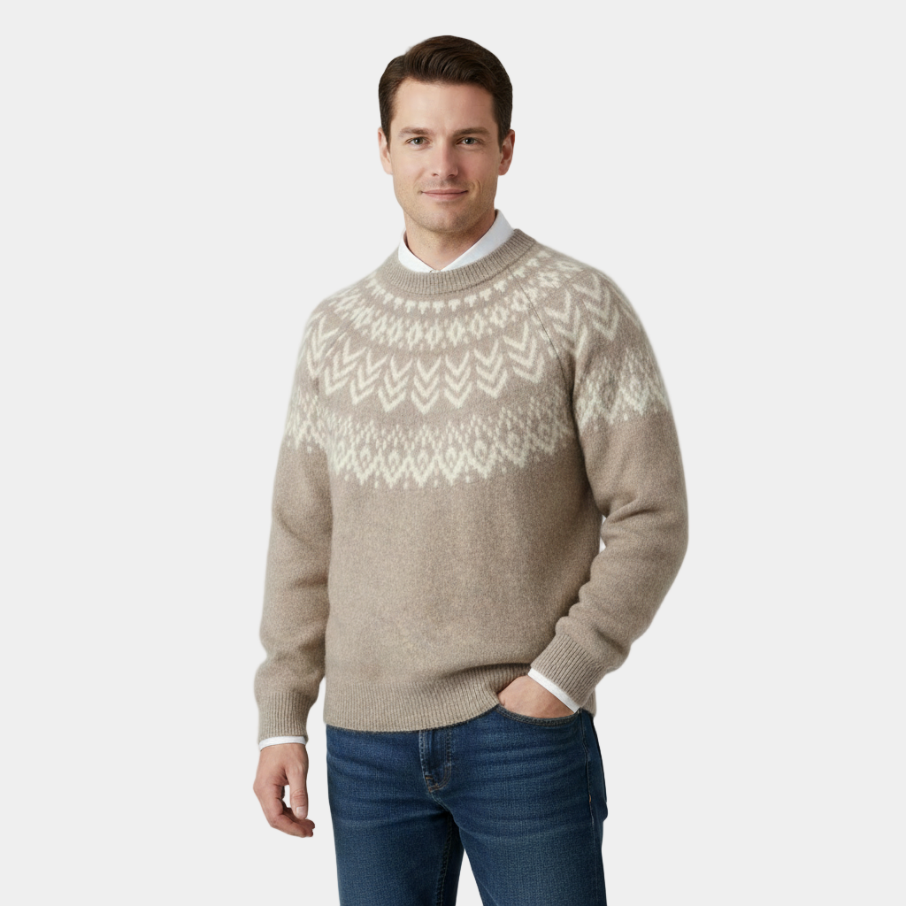 Pull de Noël en laine mérinos pour homme