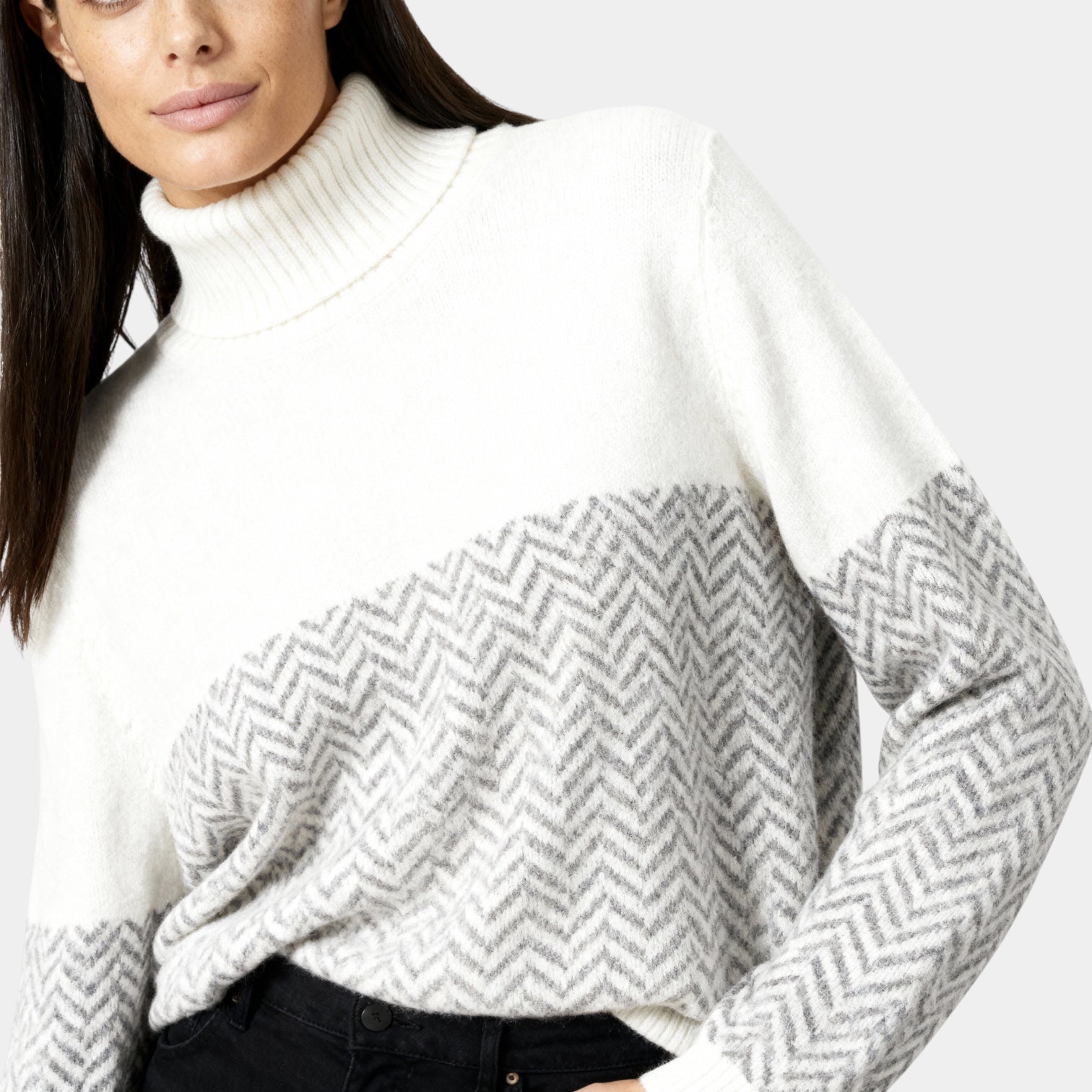 Pull en maille à col roulé pour femme – Pull d'hiver