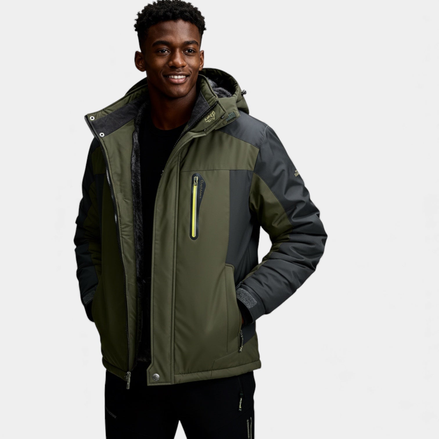 Veste de ski à capuche pour homme – veste isolante de performance hivernale