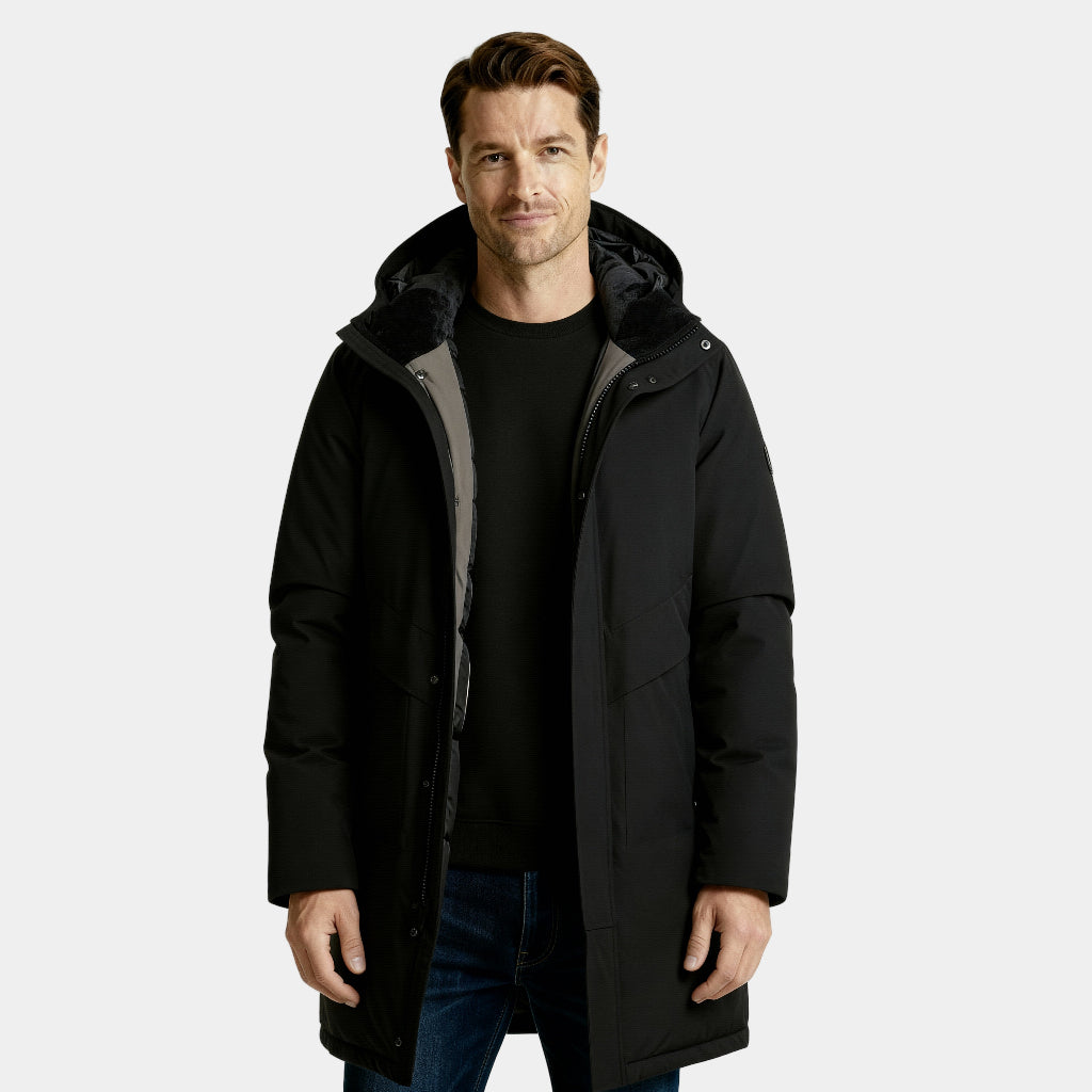 Parka longue en duvet isolant pour homme - manteau d'hiver