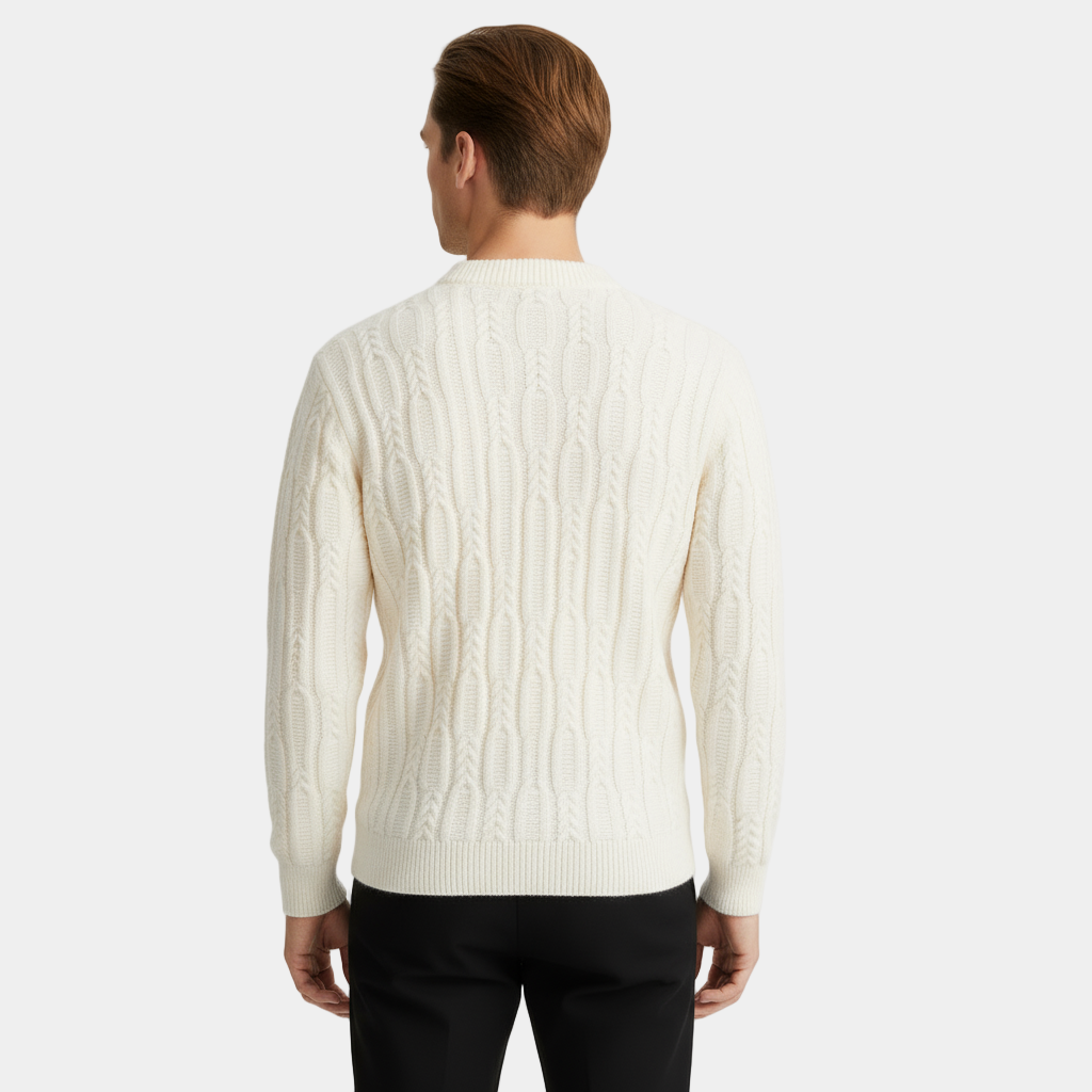 Pull homme à motifs en maille – col rond