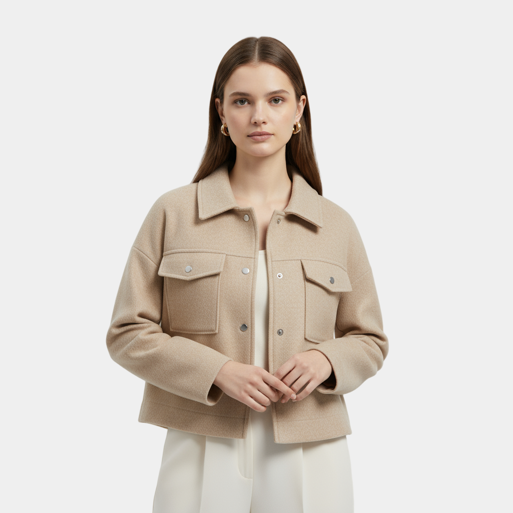 Veste courte en laine pour femmes