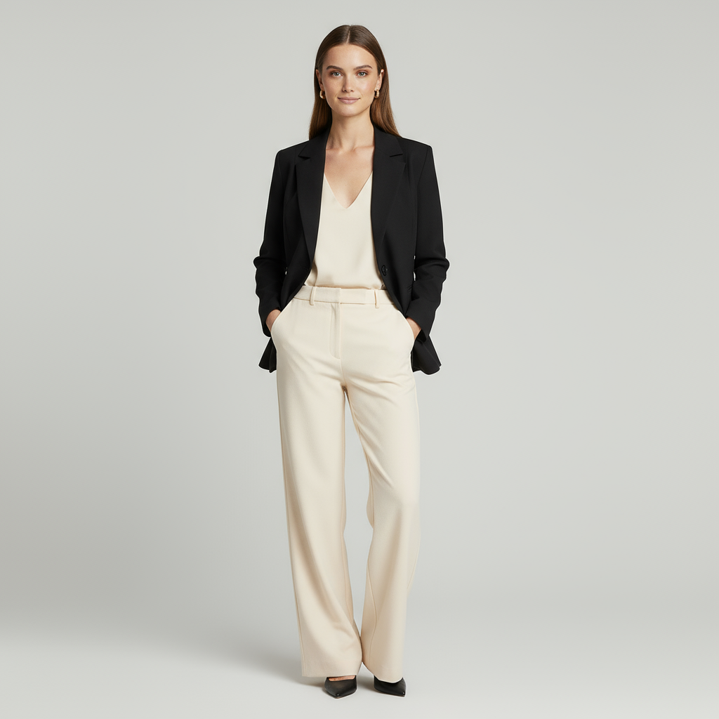 Blazer à bouton unique pour femme