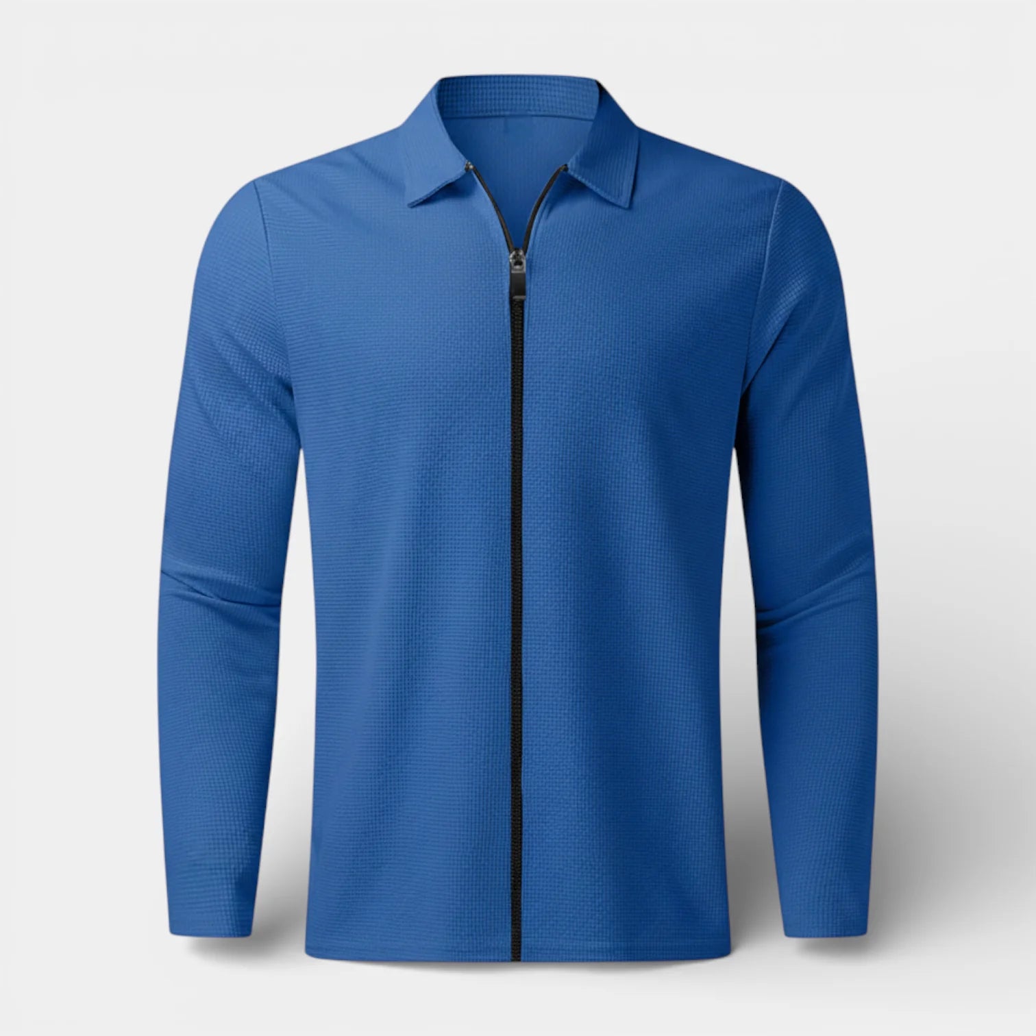 Polo tricot zippé à l'avant pour homme – col élégant