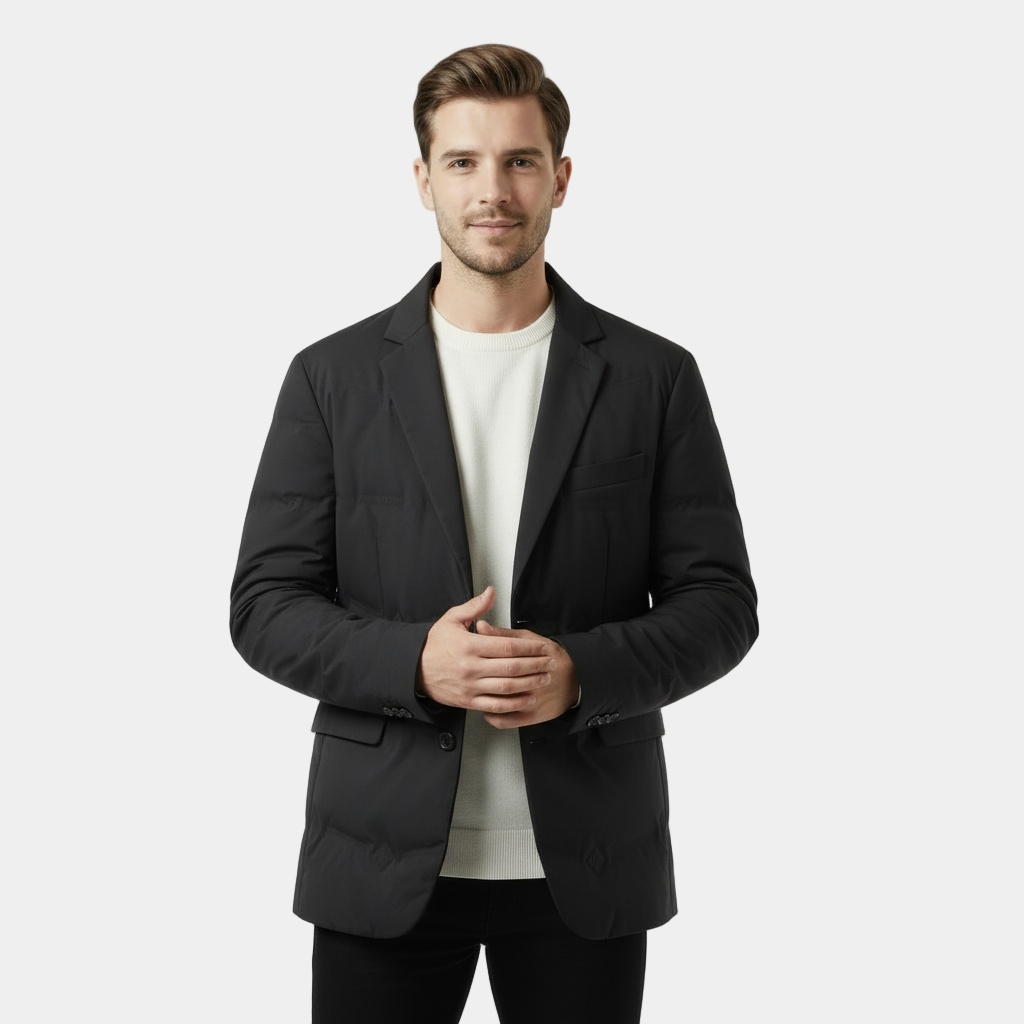 Veste blazer matelassée et isolée pour homme