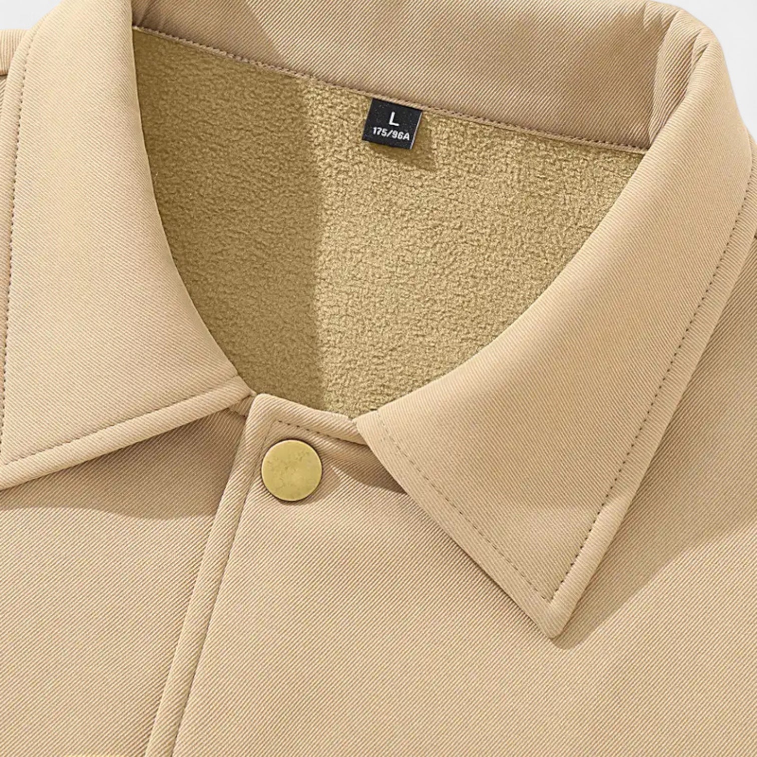 Veste Harrington pour homme doublée de polaire - manteau en twill imperméable